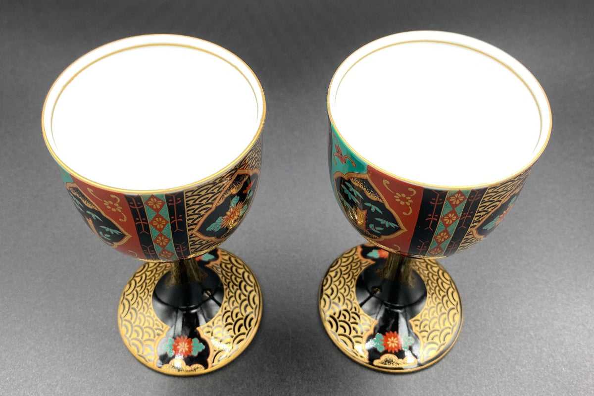 有田焼 青藍窯 金彩 陶器グラス 2点セット #3