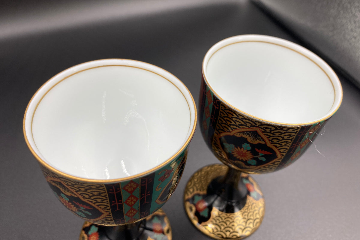 有田焼 青藍窯 金彩 陶器グラス 2点セット #3