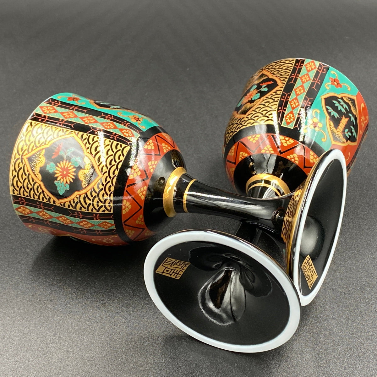 有田焼 青藍窯 金彩 陶器グラス 2点セット #3