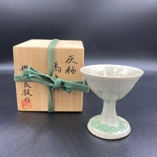 櫻井良枝 作 灰釉馬上杯 陶器グラス #2
