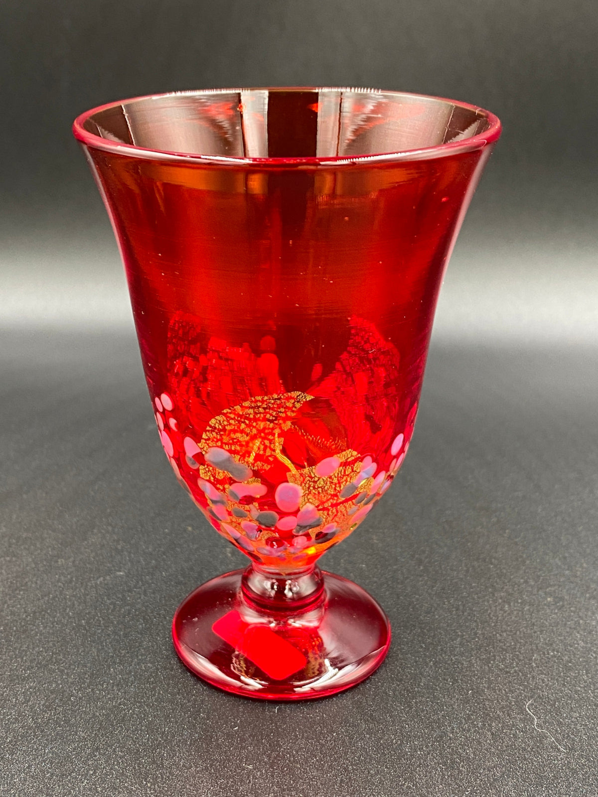 石井 康治 作 手吹き硝子 グラス(赤硝子)#4