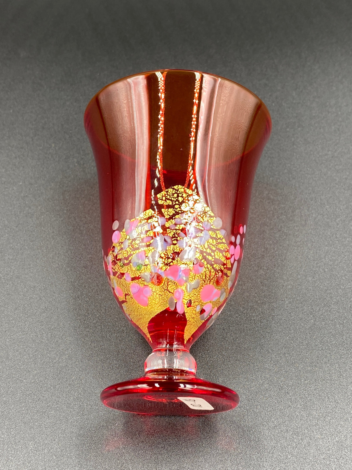 石井 康治 作 手吹き硝子 グラス(赤硝子)#4