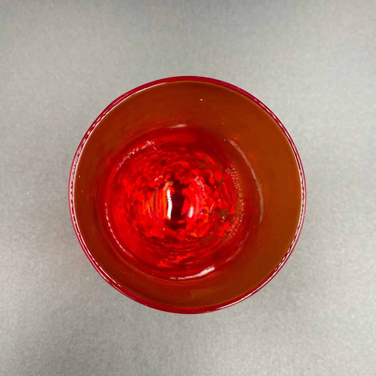 石井 康治 作 手吹き硝子 グラス(赤硝子)#4