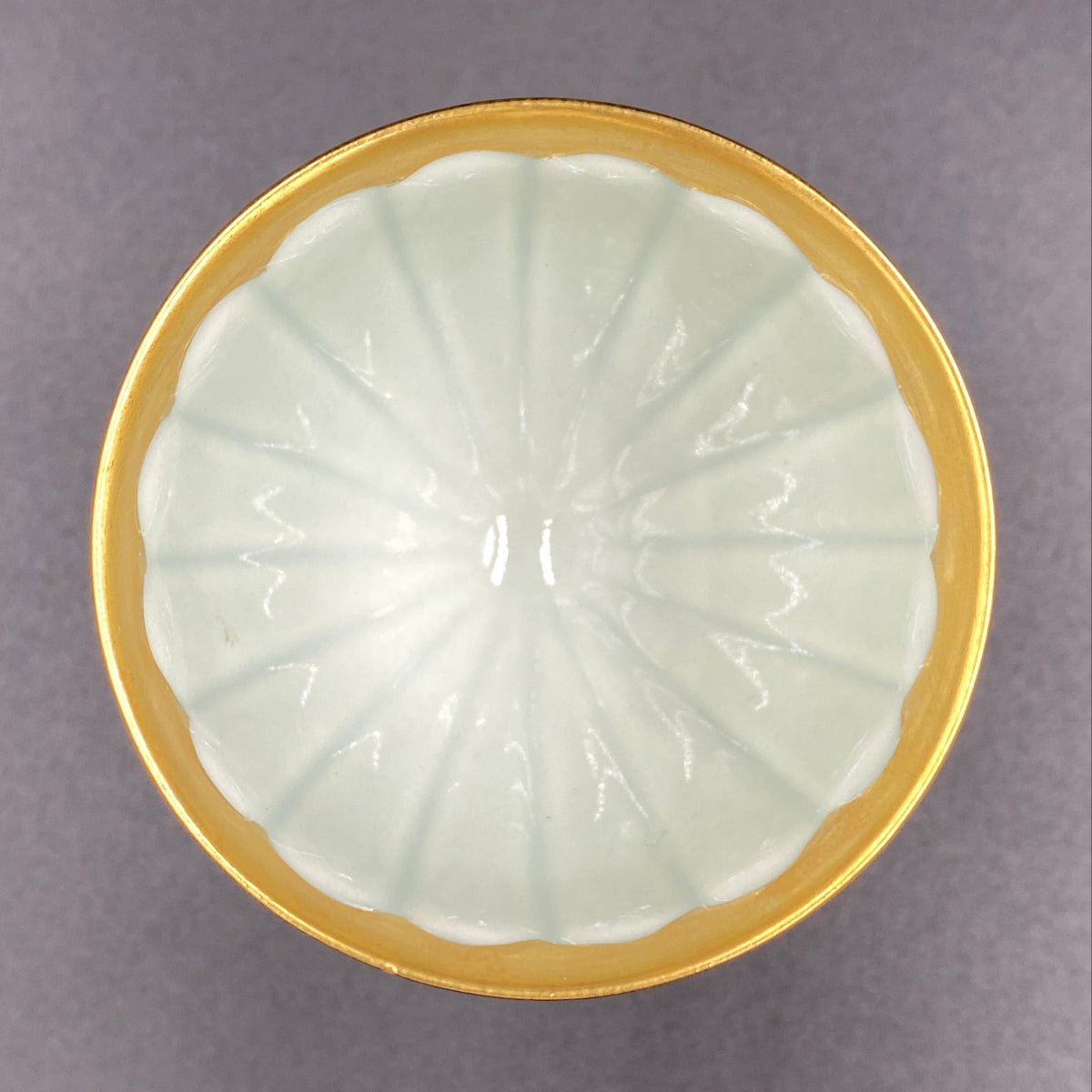 林九郎作 金彩染錦地文 陶器グラス #8