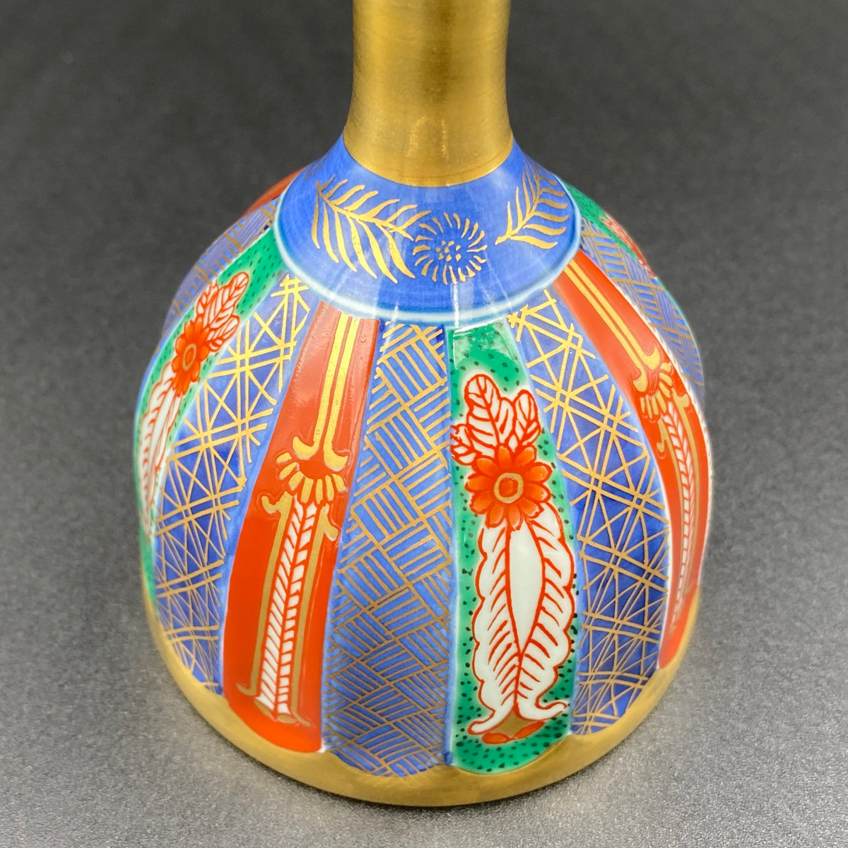 林九郎作 金彩染錦地文 陶器グラス #8