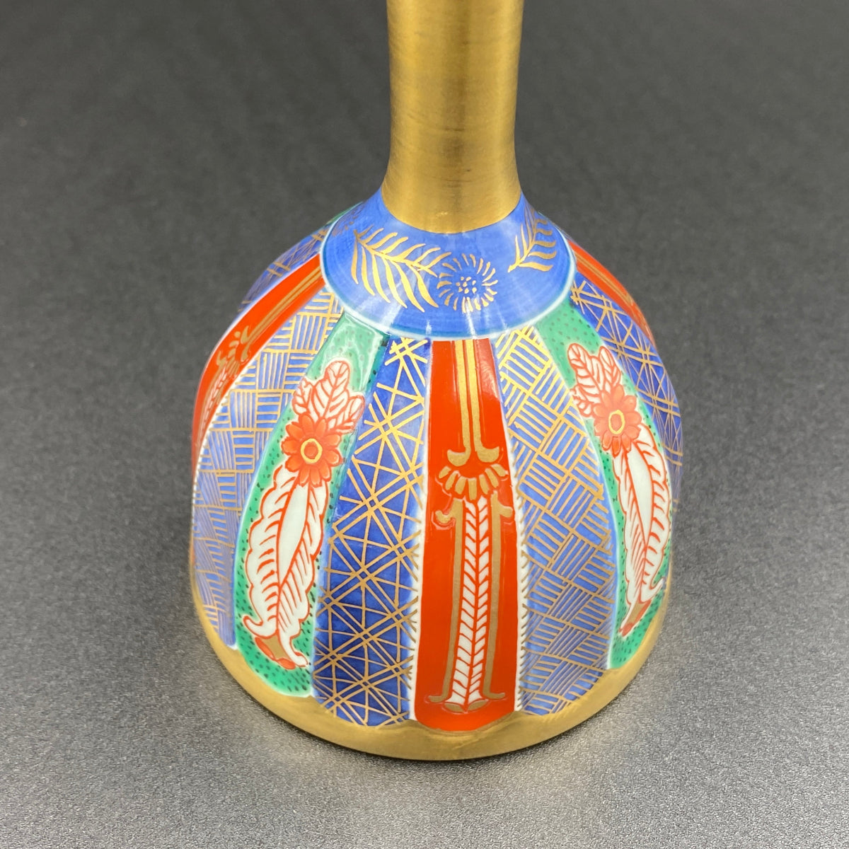 林九郎作 金彩染錦地文 陶器グラス #8