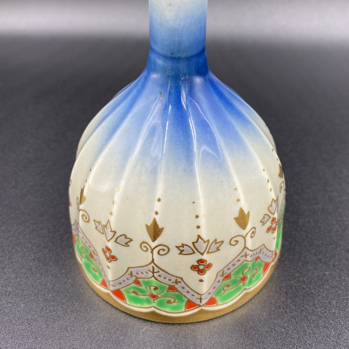 林九郎作 金彩染錦地文 陶器グラス #9