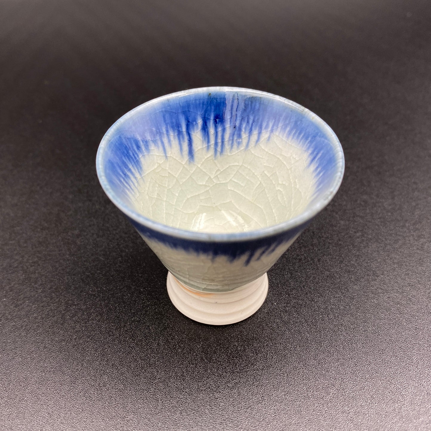 良高作 幸巳の盃 雨降り文 陶器グラス ショットグラス #13