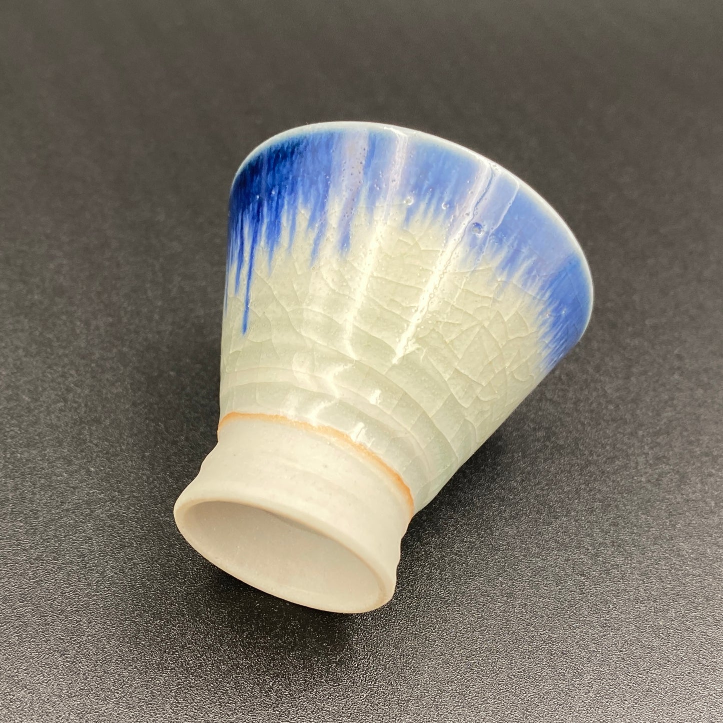 良高作 幸巳の盃 雨降り文 陶器グラス ショットグラス #13