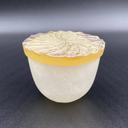 作家物 手吹き硝子 蓋(ふた)つき 銀彩 月 ショットグラス #18