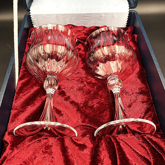 DAUM(ドーム)クリスタル Verona (ベローナ)モデル ワイングラス2点セット #30