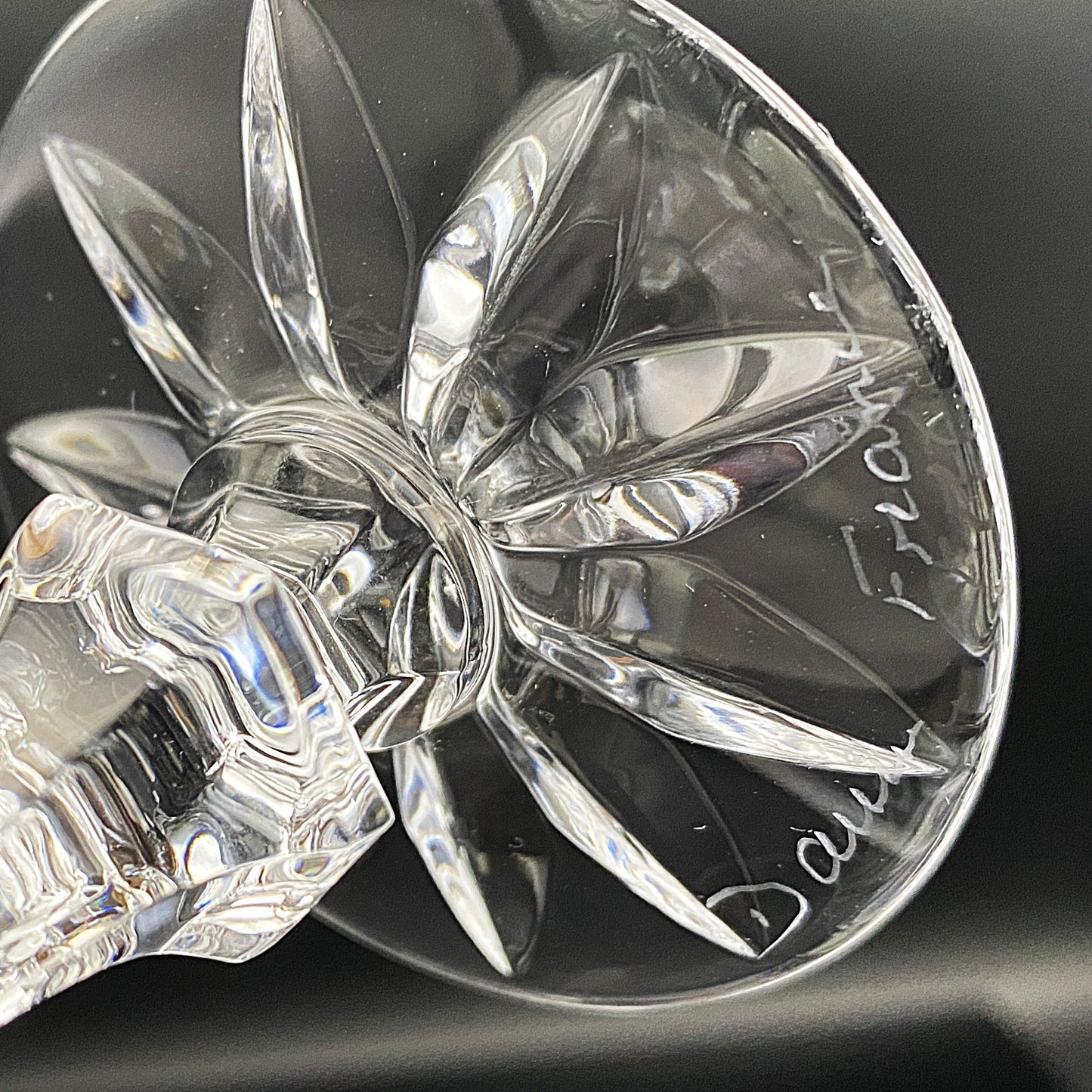 DAUM(ドーム)クリスタル Chinon(シノン)モデル 白ワイングラス2点セット #33