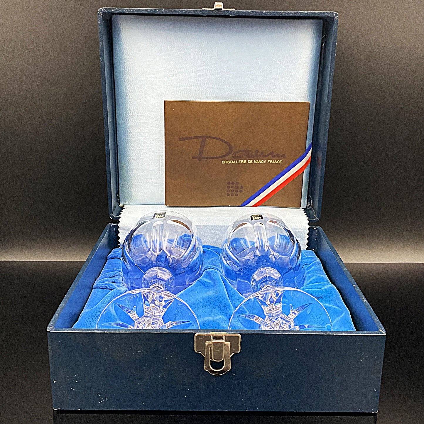 DAUM(ドーム)クリスタル Chinon(シノン)モデル 白ワイングラス2点セット #31