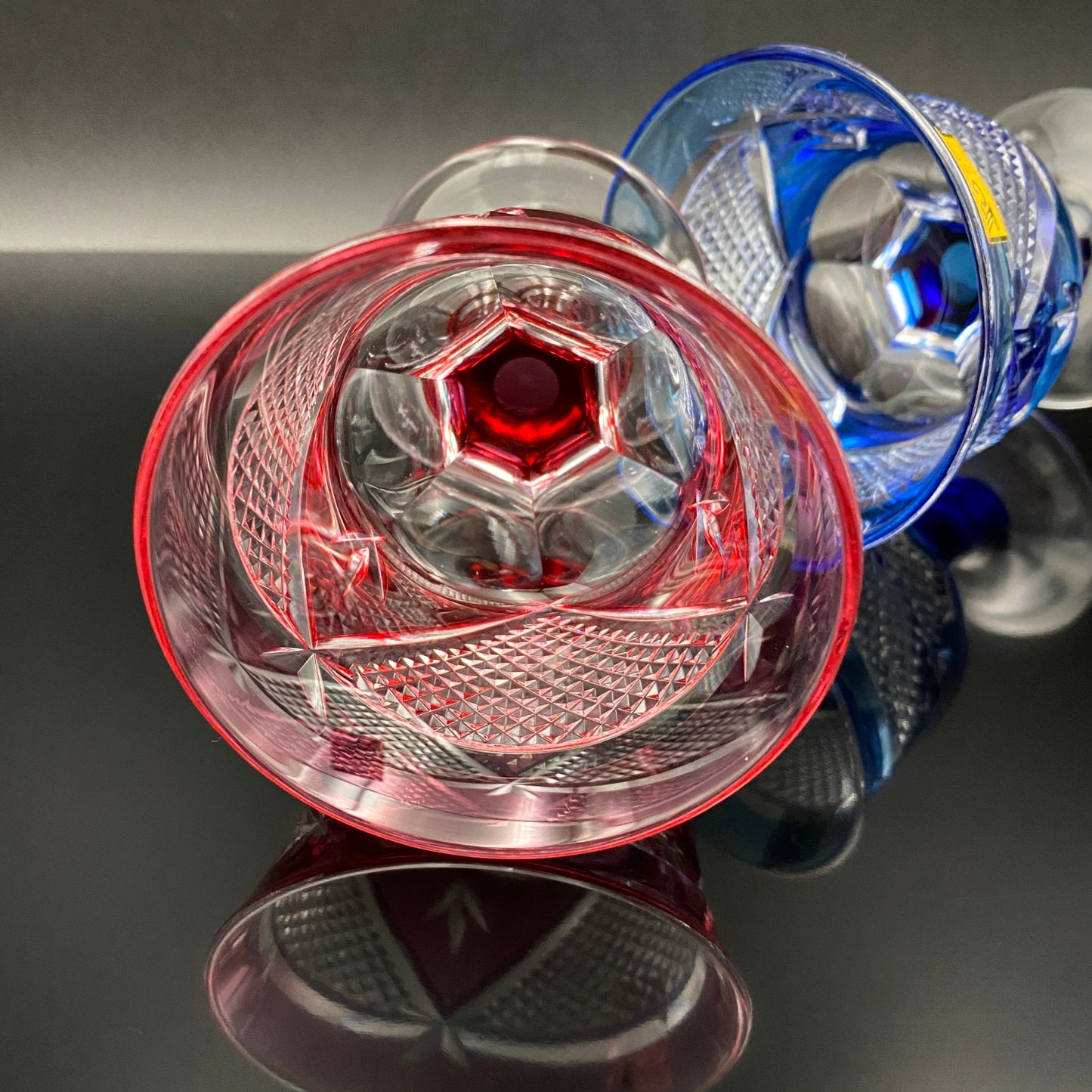 カガミクリスタル 江戸切子 ペア懐石盃 テイスティンググラス 2点セット #24