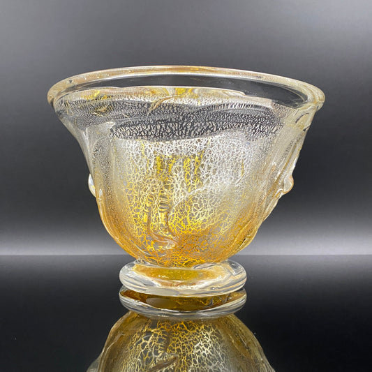 壹谷 旭 作 手吹き硝子 アイスボウル(Ice Bowl) 氷カップ 金銀彩 #34