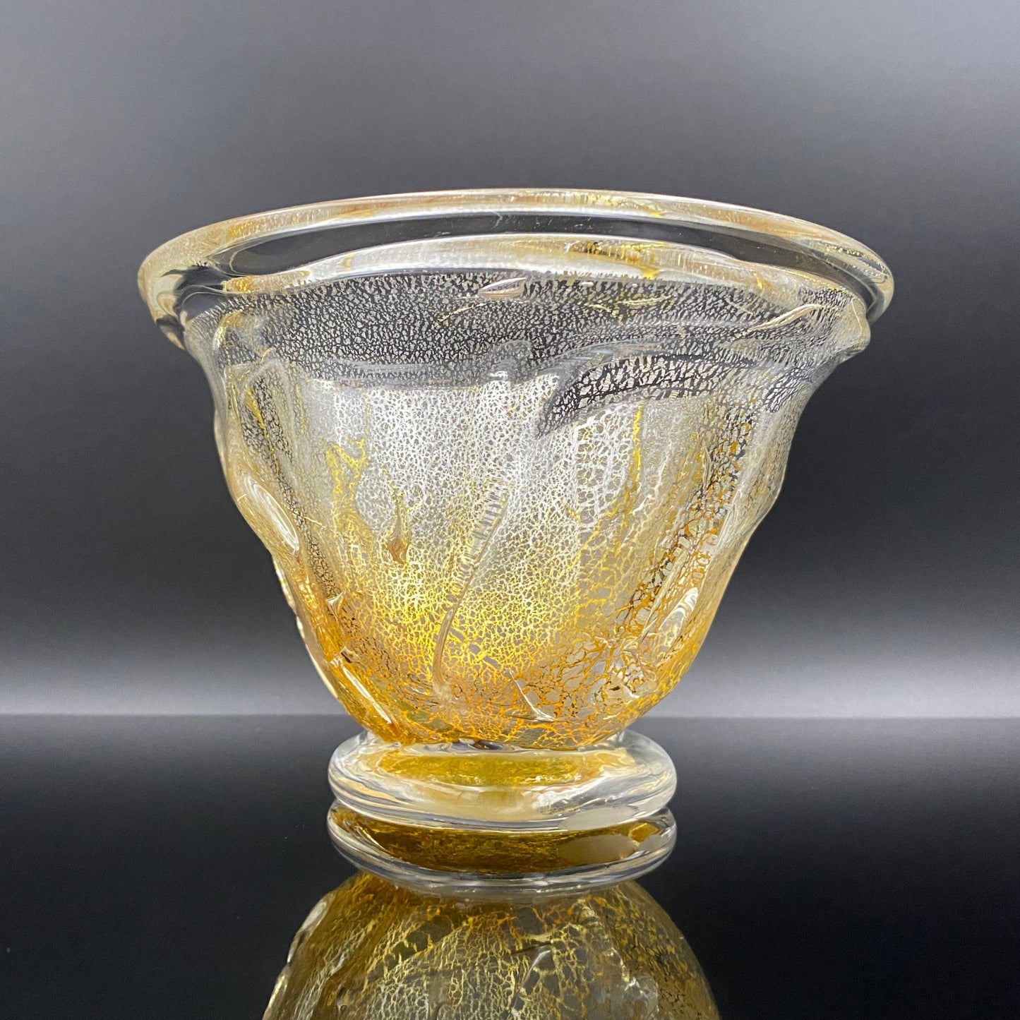 壹谷 旭 作 手吹き硝子 アイスボウル(Ice Bowl) 氷カップ 金銀彩 #34