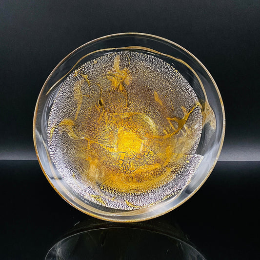 壹谷 旭 作 手吹き硝子 アイスボウル(Ice Bowl) 氷カップ 金銀彩 #34