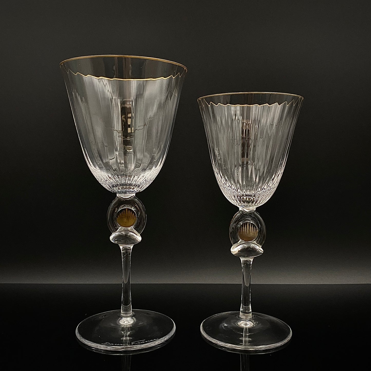 DAUM(ドーム)クリスタル Venezia(ヴェネツィア)モデル ワイングラス2点セット #32