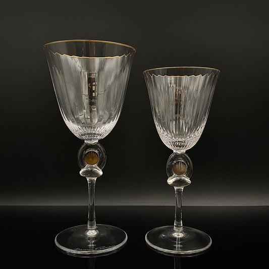 DAUM(ドーム)クリスタル Venezia(ヴェネツィア)モデル ワイングラス2点セット #32