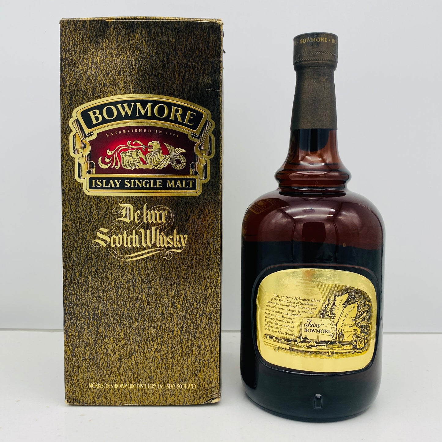1979年以降流通、ボウモア(BOWMORE)デラックス(DELUX)1,000ml, 43% #38