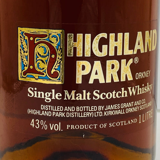 1980年以降流通、ハイランドパーク(HIGHLAND PARK)12年、1,000ml、43% #39