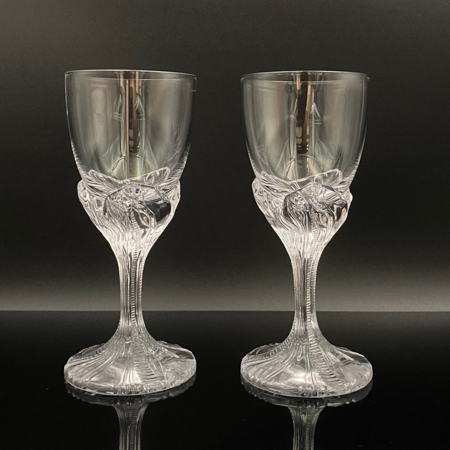 DAUM(ドーム)クリスタル Fougère(フジェール)モデル グラス2点セット #36