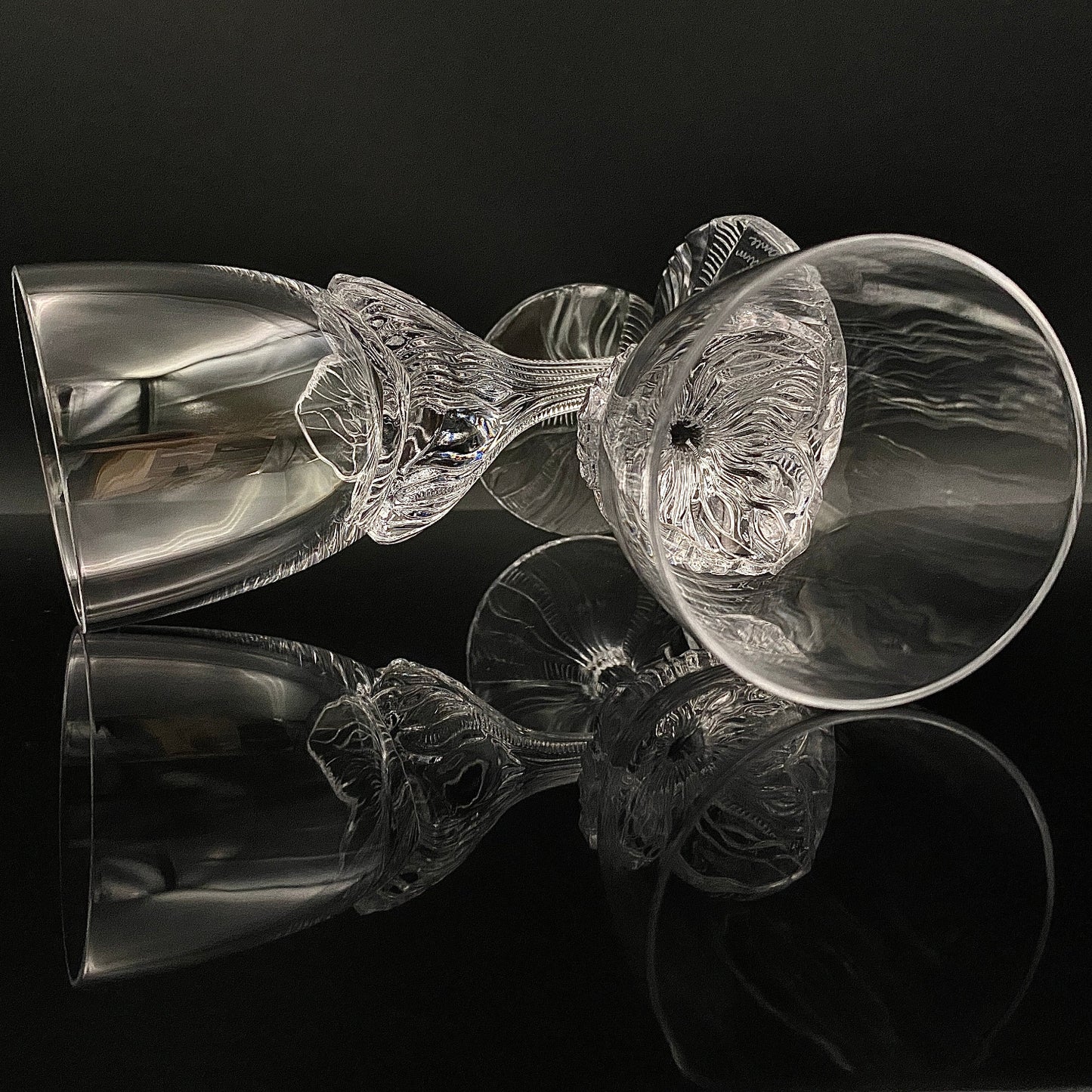 DAUM(ドーム)クリスタル Fougère(フジェール)モデル グラス2点セット #36