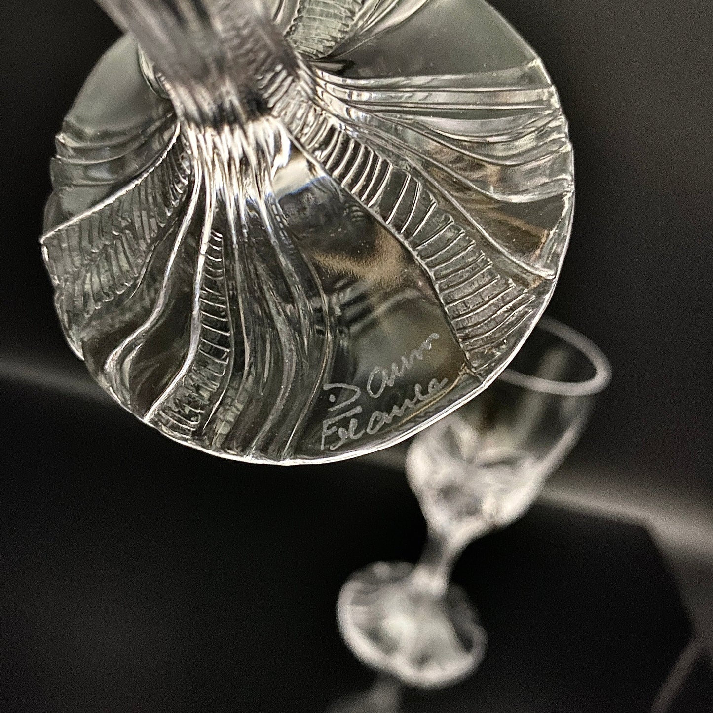 DAUM(ドーム)クリスタル Fougère(フジェール)モデル グラス2点セット #36