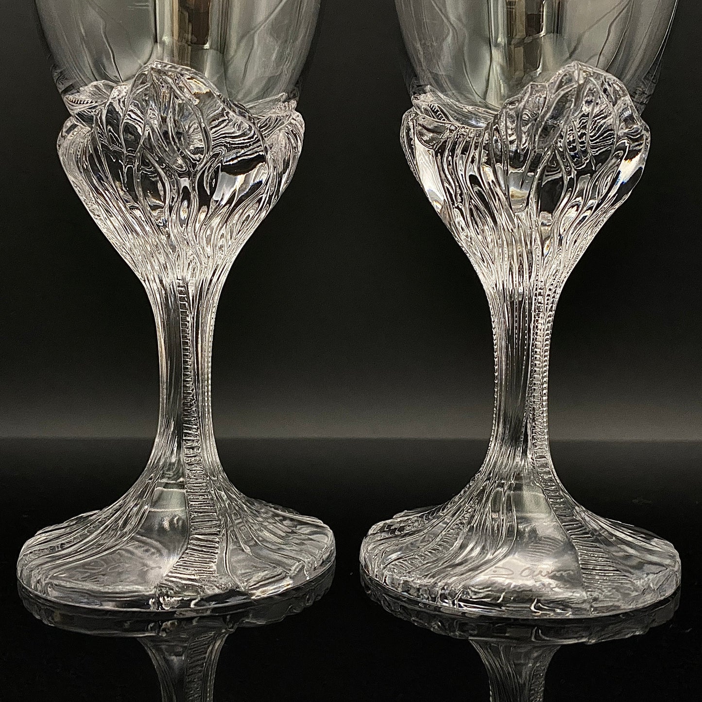 DAUM(ドーム)クリスタル Fougère(フジェール)モデル グラス2点セット #36