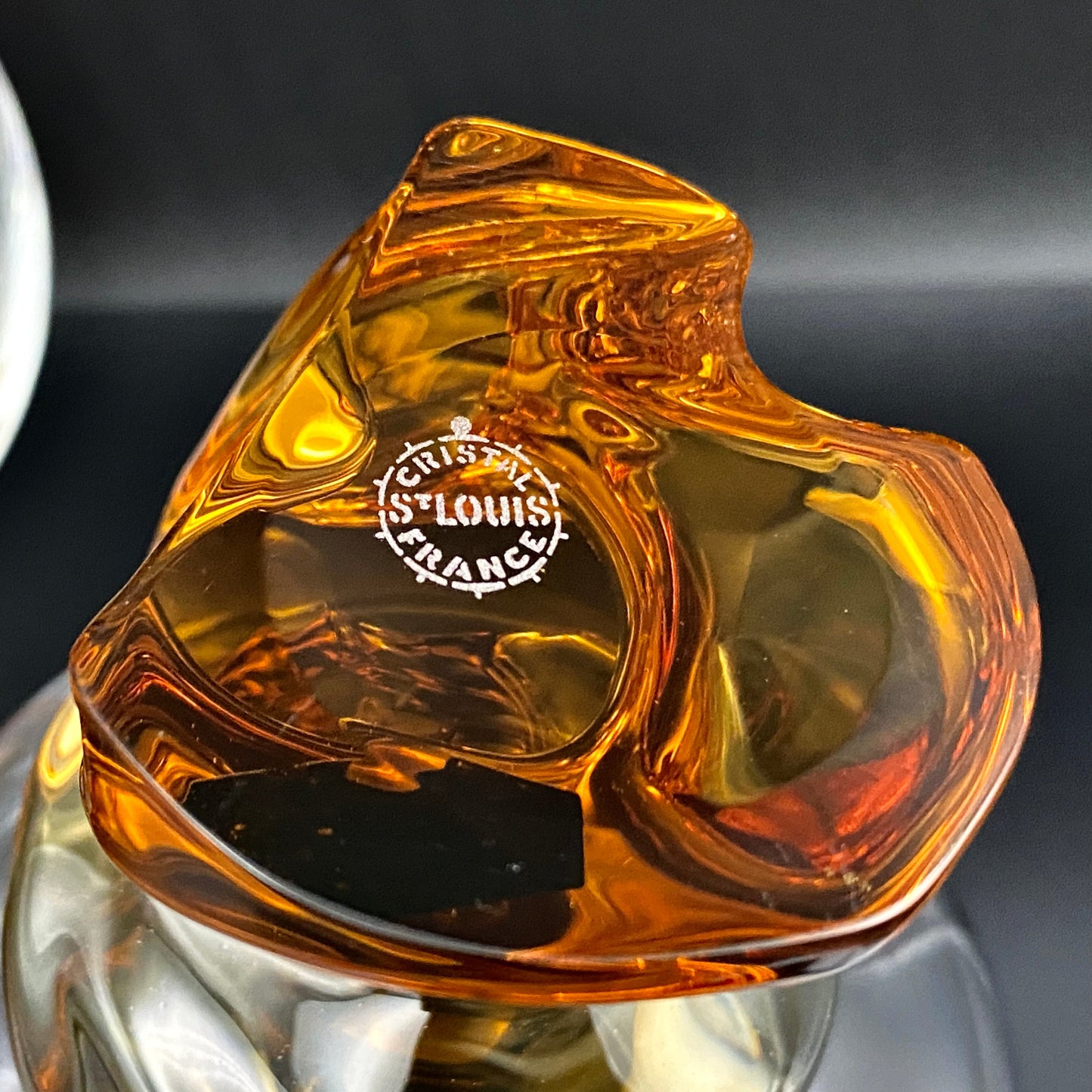 Saint Louis Crystal(サンルイ クリスタル )Éole(エオレ)モデル、Amber(アンバー、琥珀)グラス2点セット #40