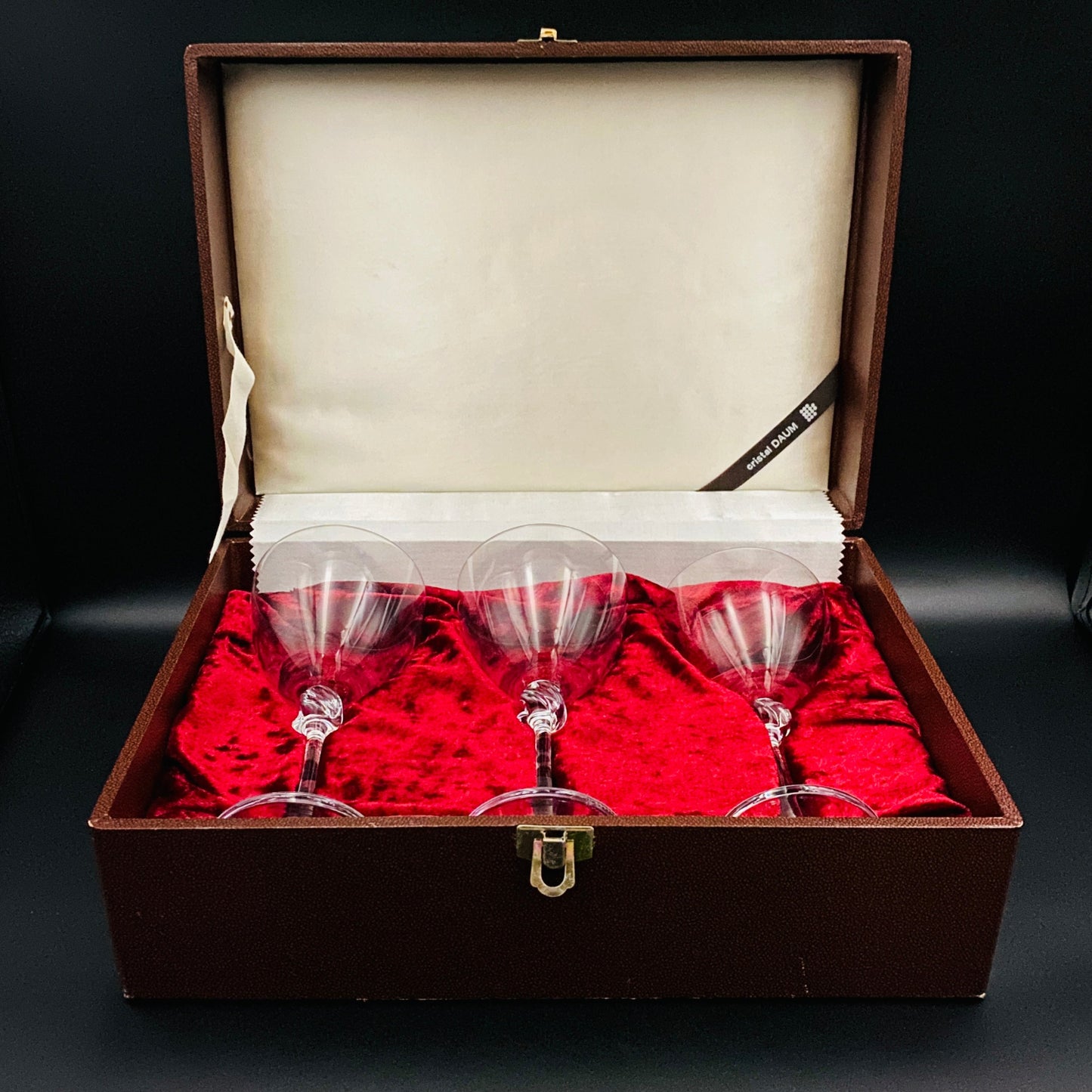 DAUM(ドーム)クリスタル Bolero(ボレロ)モデル グラス3点セット #48