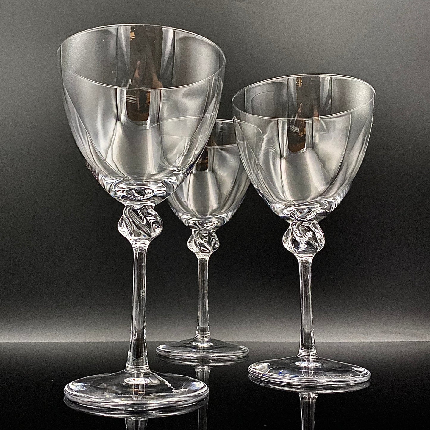 DAUM(ドーム)クリスタル Bolero(ボレロ)モデル グラス3点セット #48