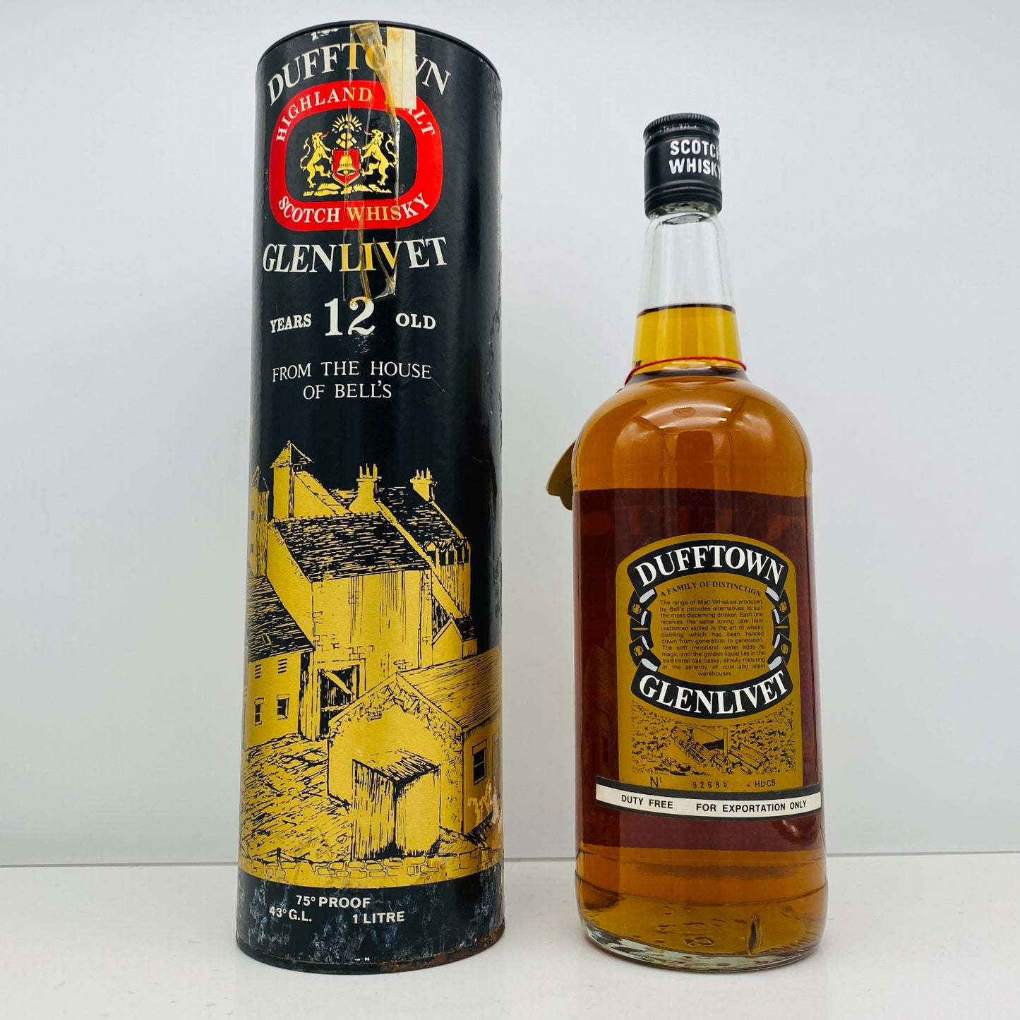 1980年代流通、ダフタウン(DUFFTOWN)12年、1,000ml、43%、ピュアモルト #55