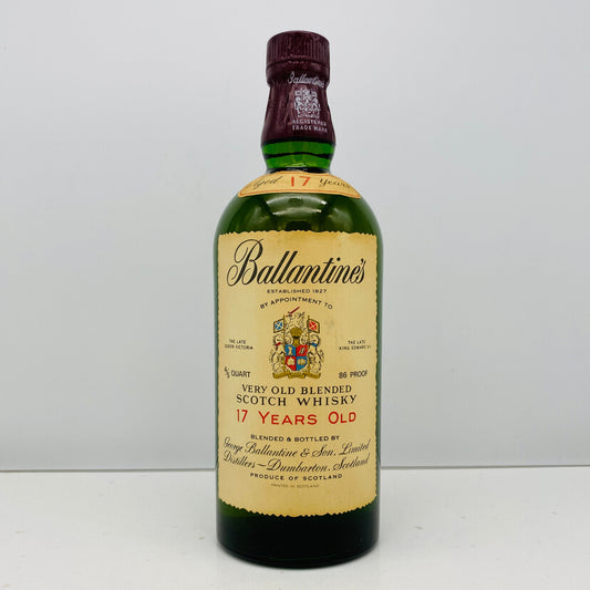 1970年代流通、バランタイン 17年 4/5QUART, 43% 青赤旗ラベル(Blue-Red Flag) #63