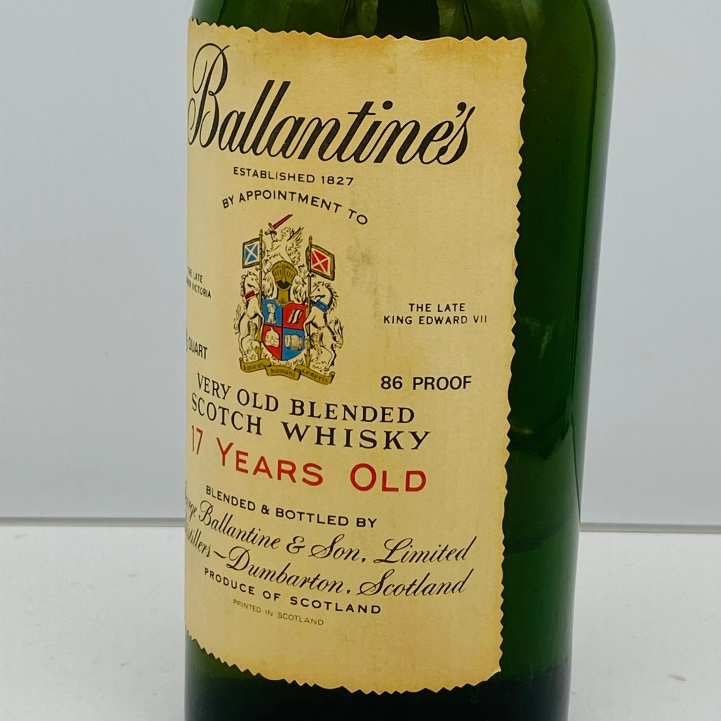 1970年代流通、バランタイン 17年 4/5QUART, 43% 青赤旗ラベル(Blue-Red Flag) #63