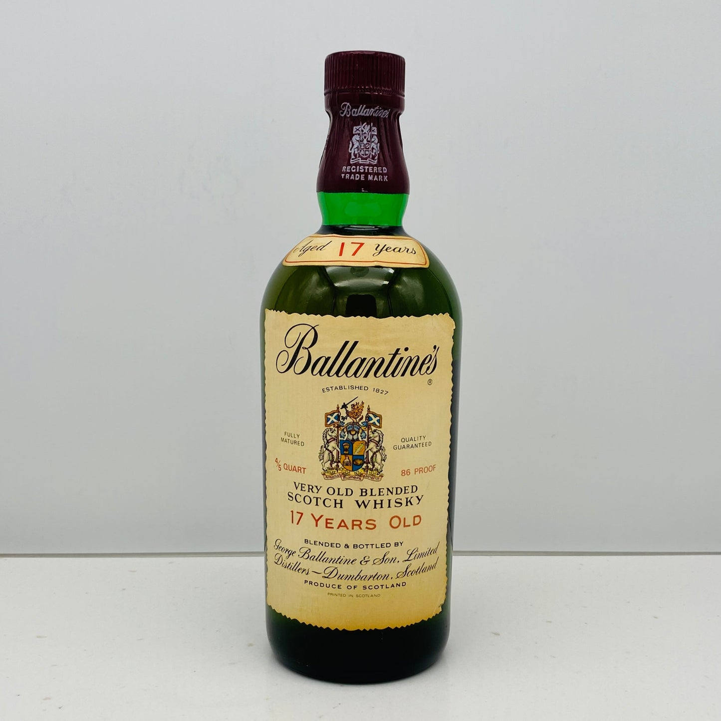1980年代前半流通、バランタイン 17年 4/5QUART, 43% 青青旗ラベル(Blue-Blue Flag) #60