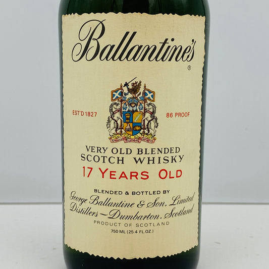 1980年代前半流通、バランタイン 17年 750ml, 86 PROOF 青青旗ラベル(Blue-Blue Flag) #61