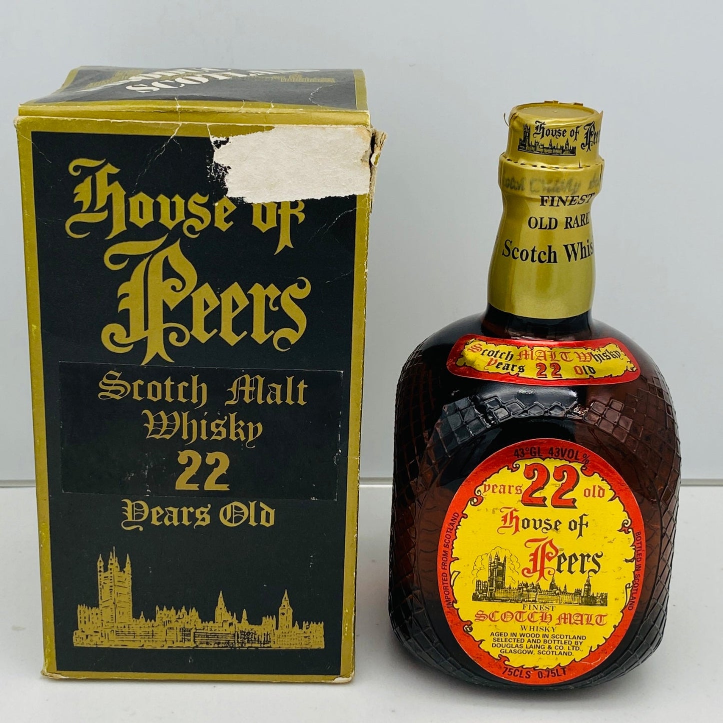 1980年代流通、ハウスオブピアーズ(House of Peers)22年、スコッチモルトウィスキー、750ml, 43% #64