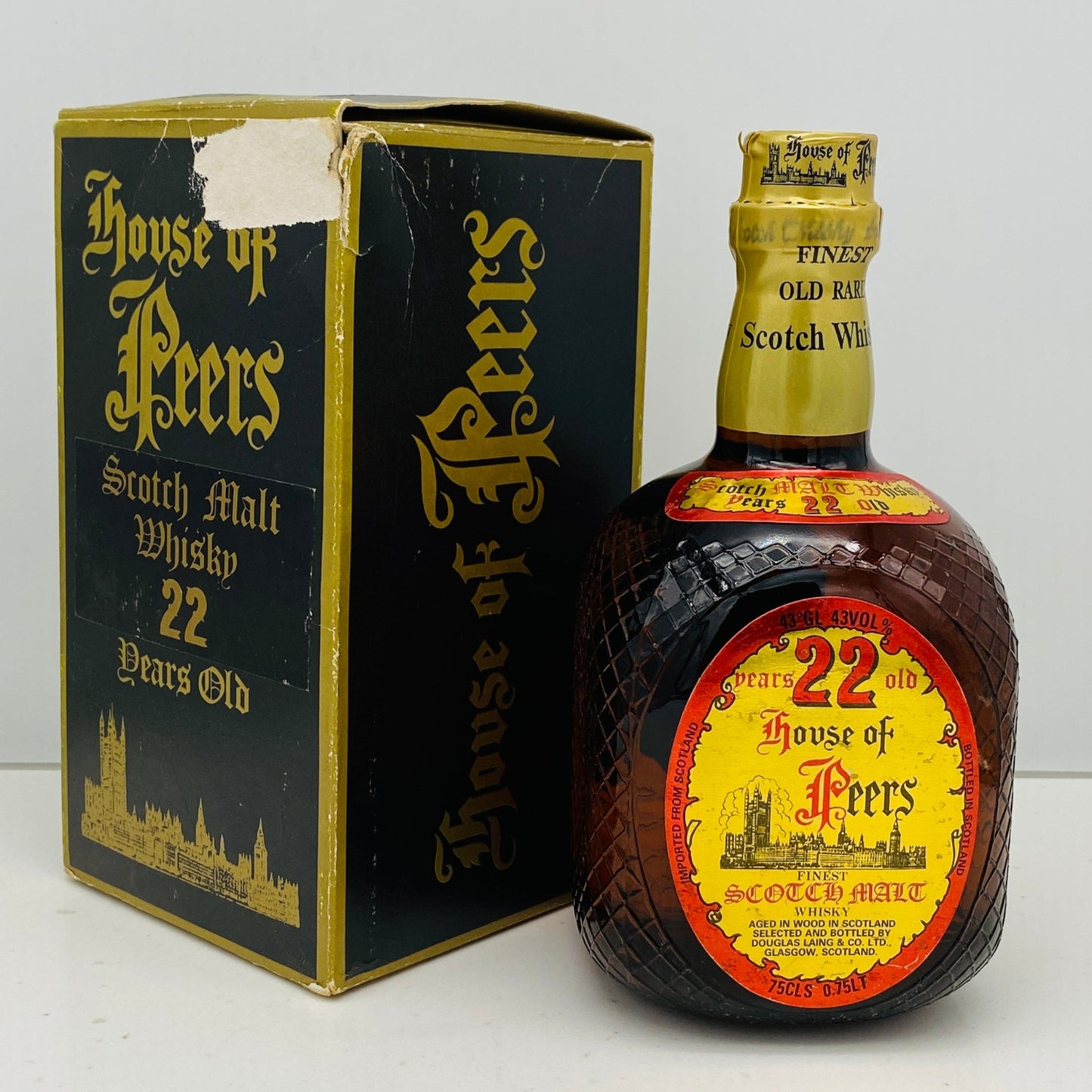 1980年代流通、ハウスオブピアーズ(House of Peers)22年、スコッチモルトウィスキー、750ml, 43% #64