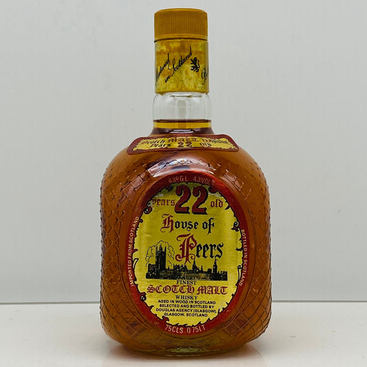 1980年代流通、ハウスオブピアーズ(House of Peers)22年、スコッチモルトウィスキー、750ml, 43% #65