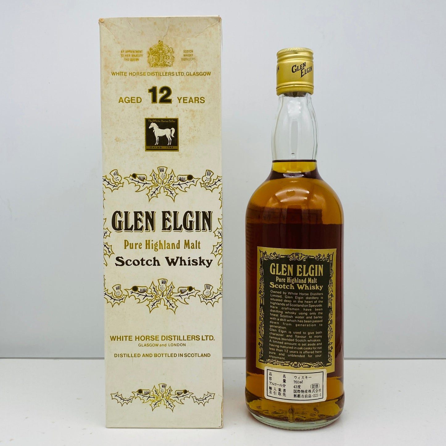 Mid-1970s, White Horse Distillers Ltd. Glen Elgin 12 Year Old, 750ml, 43% #69