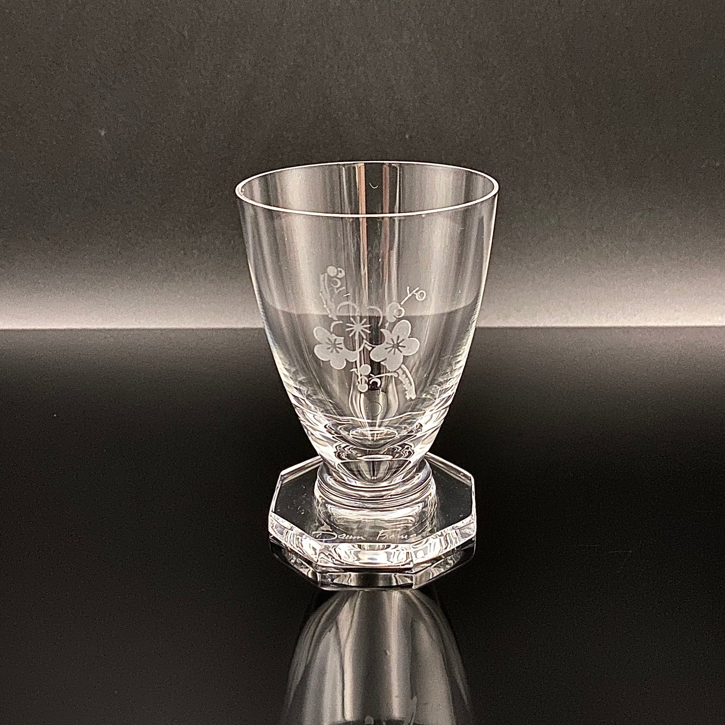 DAUM CRYSTAL(ドームクリスタル) Vette de Saison(ヴェット・ドゥ・セゾン) 花文彫刻 グラス6点セット #73