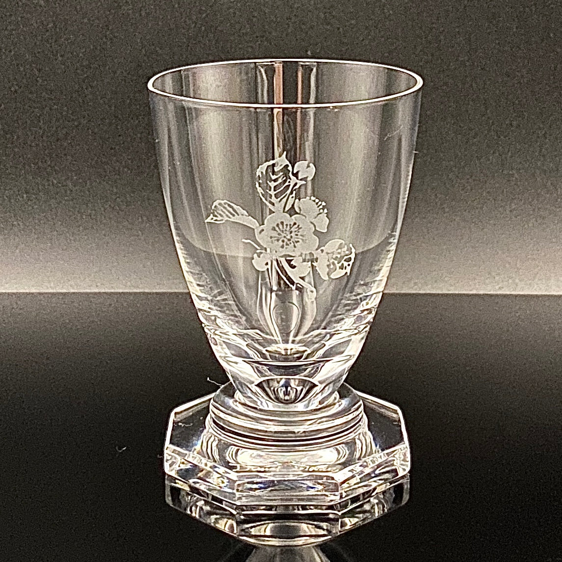 DAUM CRYSTAL(ドームクリスタル) Vette de Saison(ヴェット・ドゥ・セゾン) 花文彫刻 グラス6点セット #73