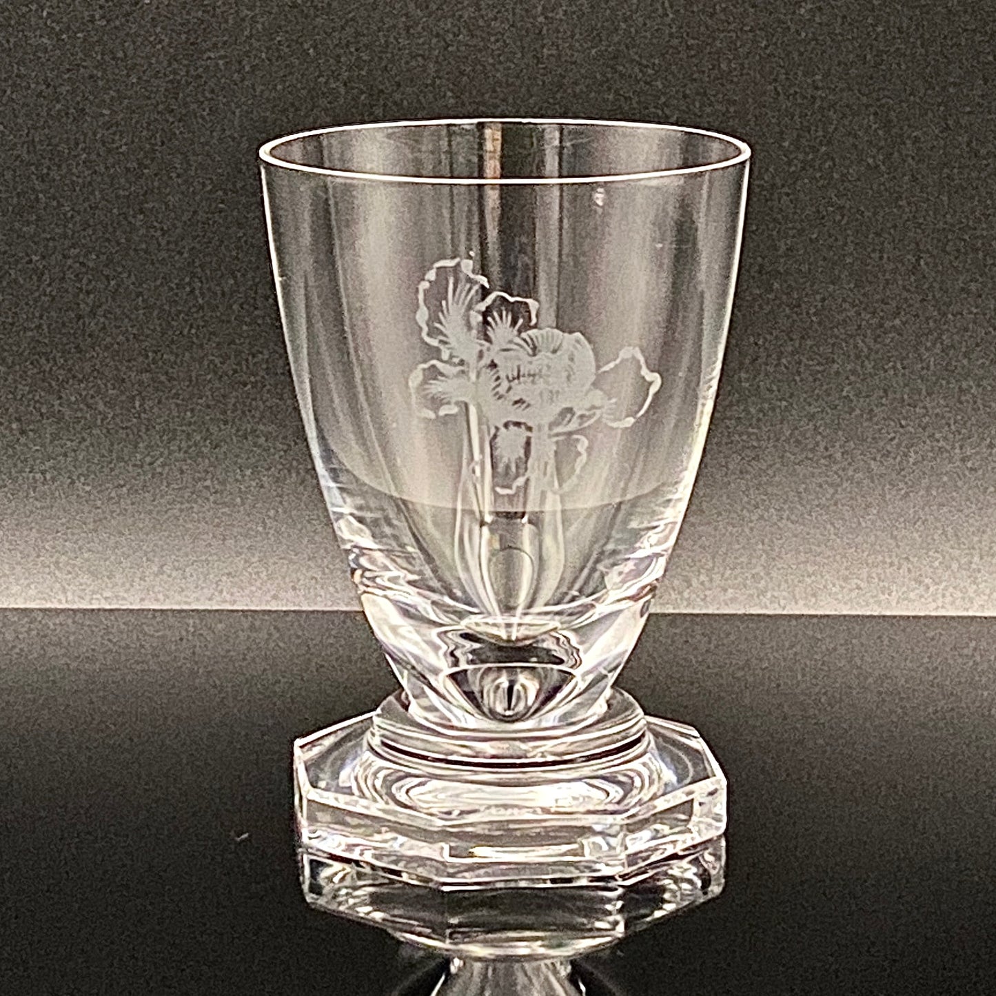 DAUM CRYSTAL(ドームクリスタル) Vette de Saison(ヴェット・ドゥ・セゾン) 花文彫刻 グラス6点セット #73