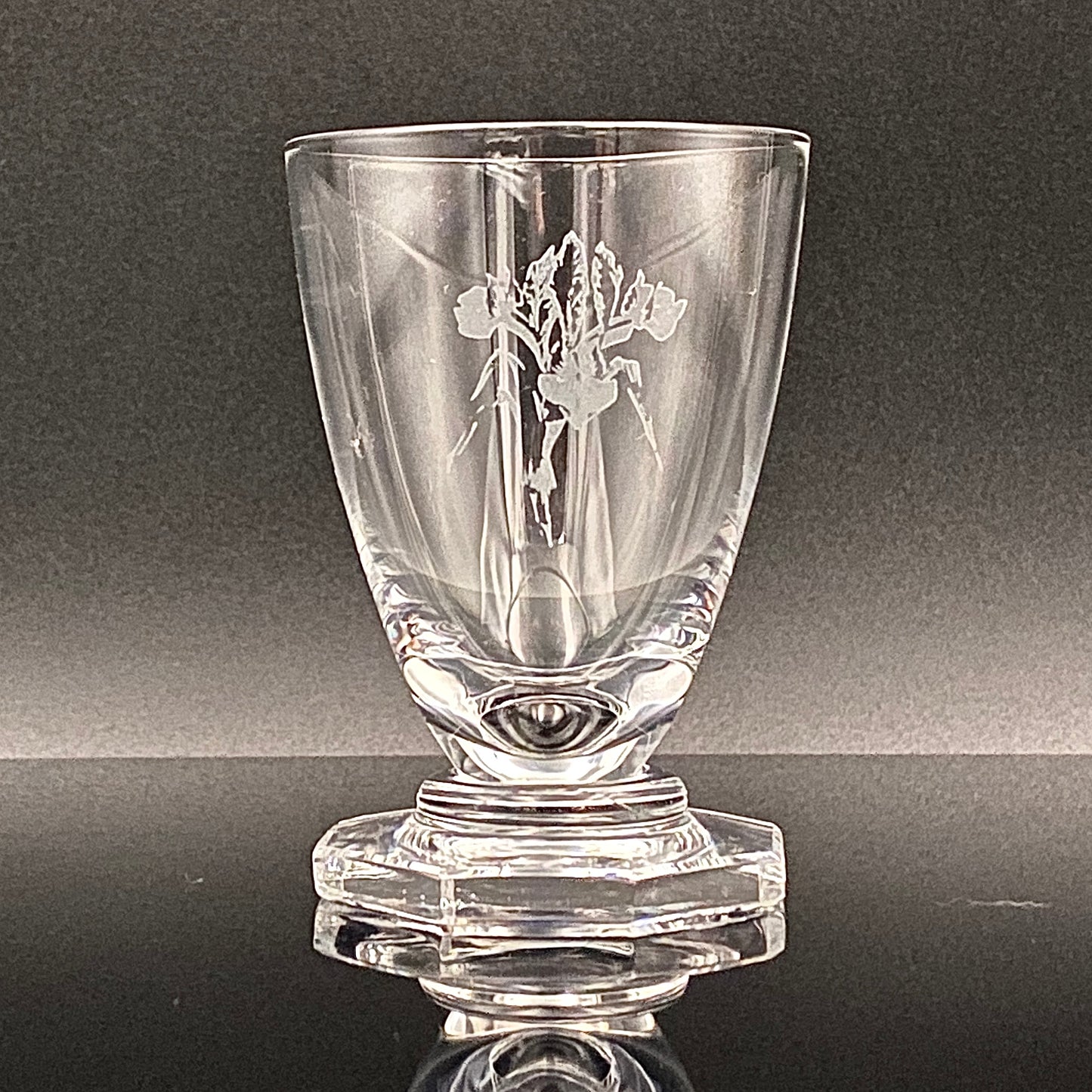 DAUM CRYSTAL(ドームクリスタル) Vette de Saison(ヴェット・ドゥ・セゾン) 花文彫刻 グラス6点セット #73