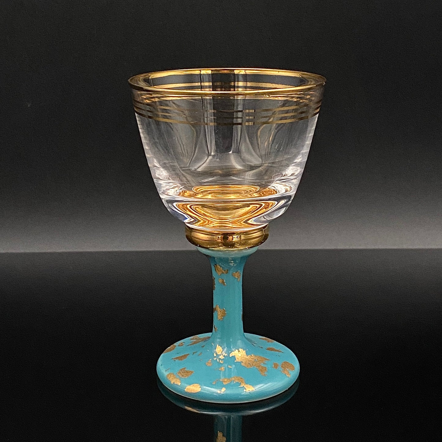 有田焼 南山窯 陶器とガラスの融合 馬上盃ペアセット #76