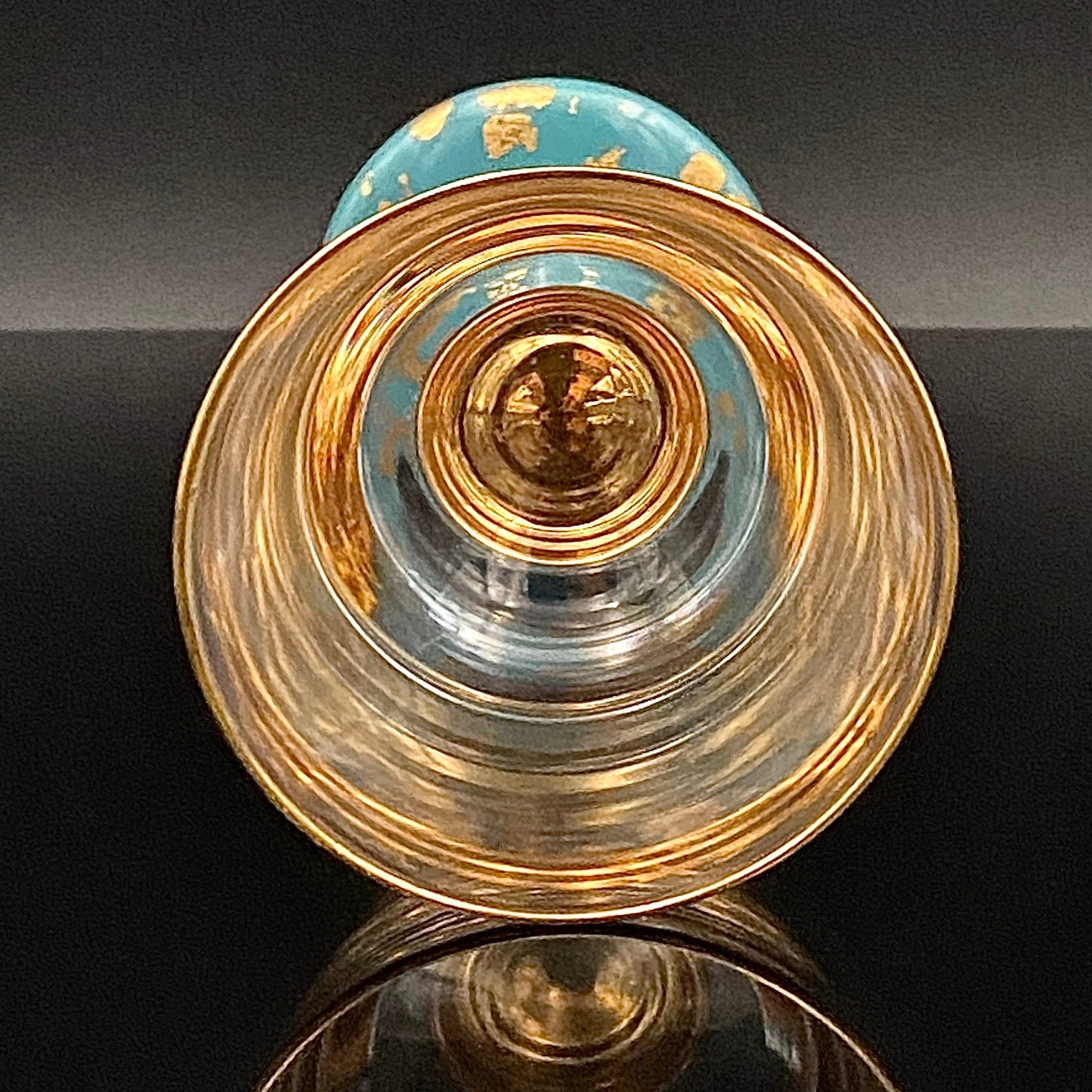 有田焼 南山窯 陶器とガラスの融合 馬上盃ペアセット #76