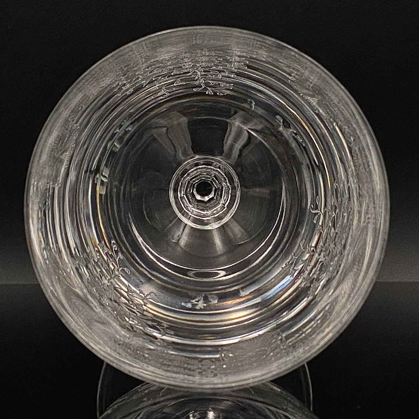 Old Saint Louis Crystal(オールド サンルイ クリスタル )1910年代 モデル Lorraine(ロレーヌ)花唐草文様 グラス2点セット #77