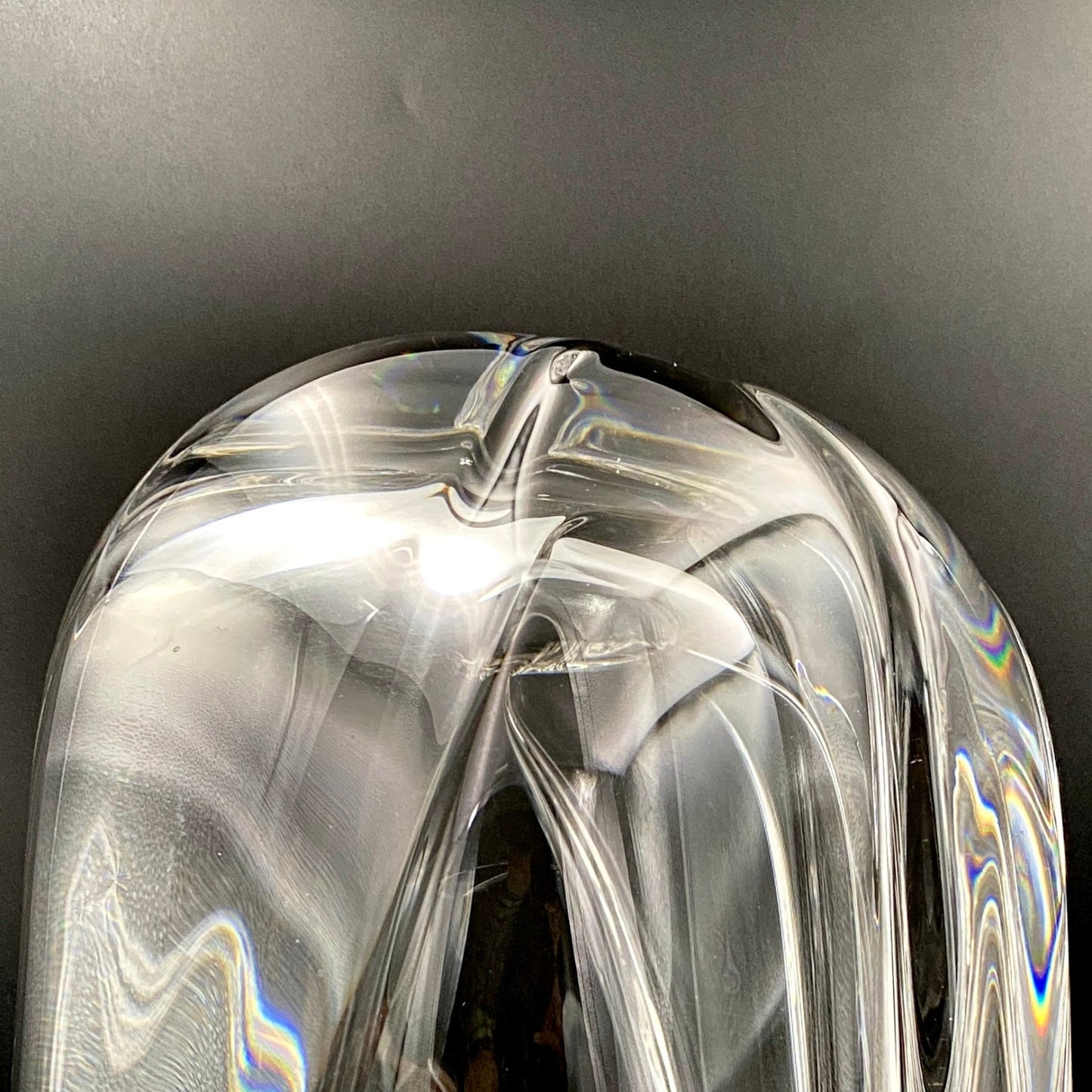 岩田 藤七 作 『玄』手吹き硝子クリスタル ワインクーラー、アイスボウル、晩年の最高傑作 大型作品  #74