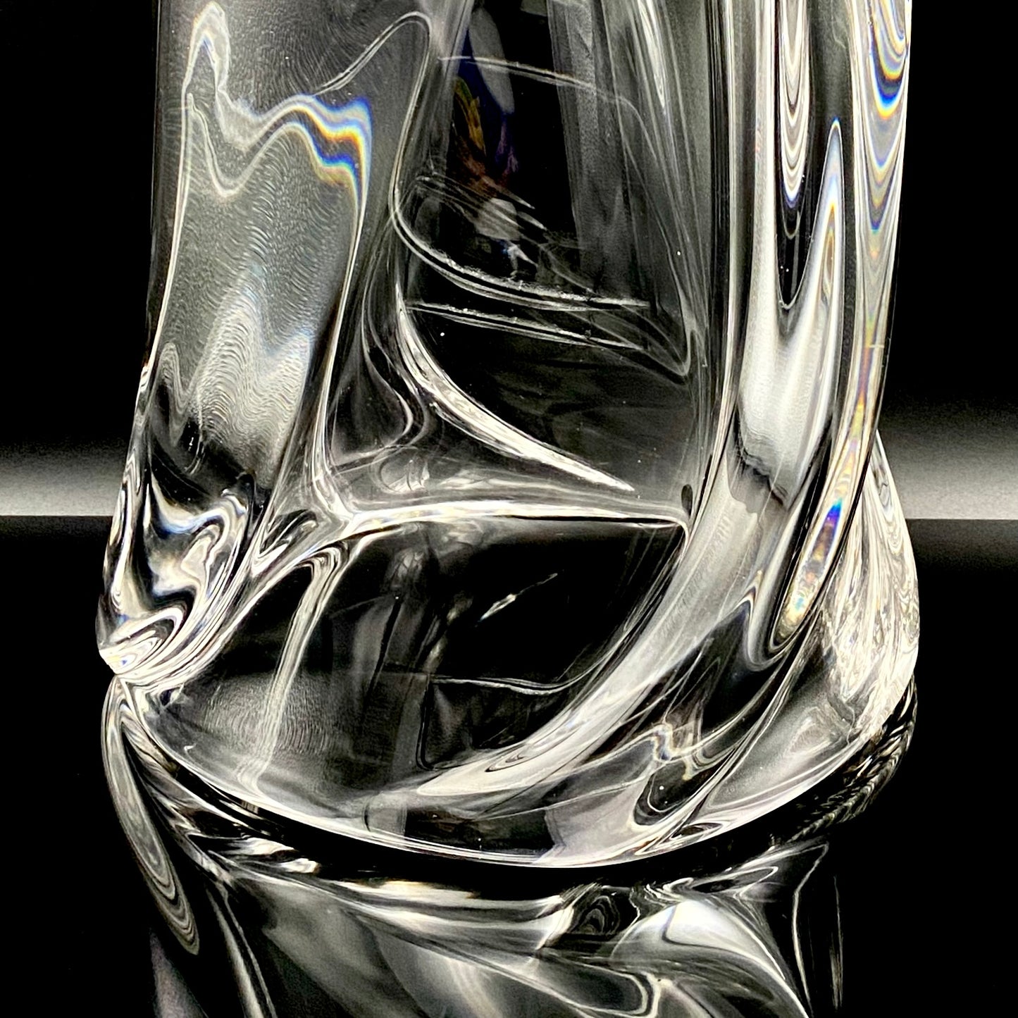 岩田 藤七 作 『玄』手吹き硝子クリスタル ワインクーラー、アイスボウル、晩年の最高傑作 大型作品  #74